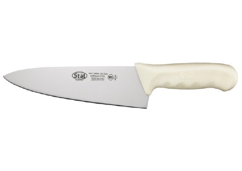 8" COOK'S KNIFE, WHITE HANDLE