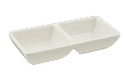SAUCE DISH MELA,WH 5.75"X2.75"