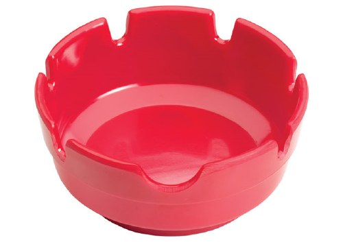 Winco MAS-4R Melamine Ash Tray, Red, 12/Pack