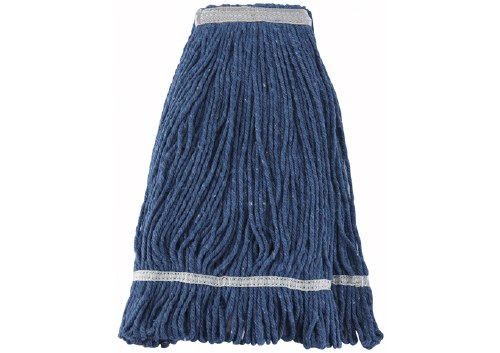 Winco MOP-24 Premium Mop Head, 24 Oz, Blue, Looped End