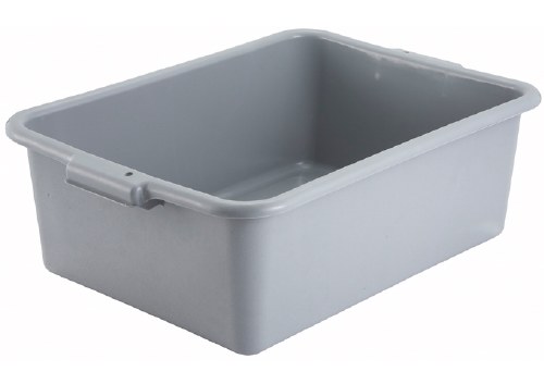 Winco PL-7G Polypropylene Dish Box, Gray, 7"