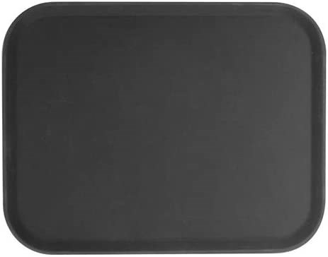 Thunder Group PLFT1418BK Fiberglass Serving Tray, Black, 14" X 18"