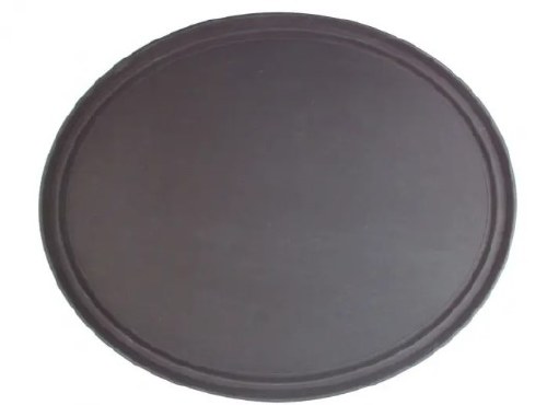 Thunder Group PLFT2700BR Fiberglass Serving Tray, Oval, Brown, 22" X 27"