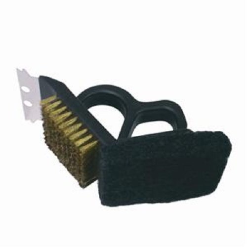 Thunder Group PLSB703 Steel Heavy Duty Brush & Sponge, Black