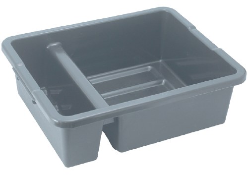 Winco PLTC-7G Polypropylene Divided Bus Box, Gray, 7"
