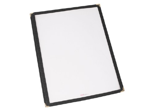 Winco PMC-9K Plastic Menu Cover, 2 View, Black, 9.5" X 12"