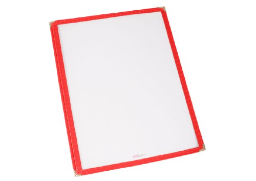 Winco PMC-9R Plastic Menu Cover, 2 View, Red, 9.5" X 12"