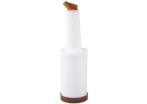 Winco PPB-2B Plastic Pour Bottle with Brown Spout & Lid, 2 Qt