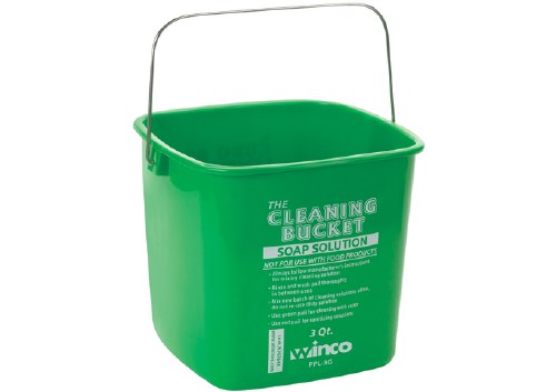 CLEANING BUCKET, 3 QT, GREEN