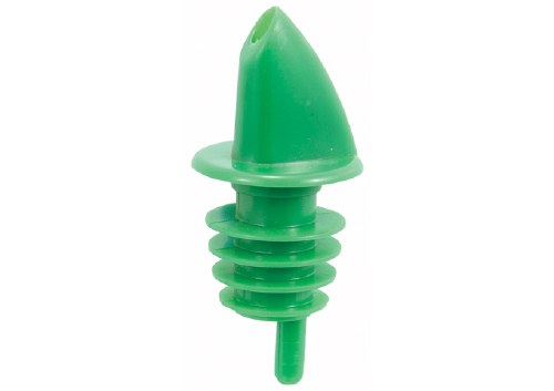 Winco PPR-2G Plastic Free-Flow Pourer, Green, 12 Piece