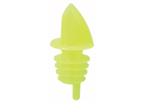 Winco PPR-2Y Plastic Free-Flow Pourer, Yellow, 12 Piece