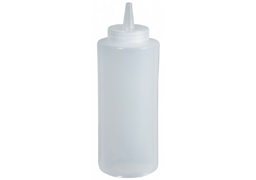 Winco PSB-08C Plastic Squeeze Bottle, Clear, 8 Oz
