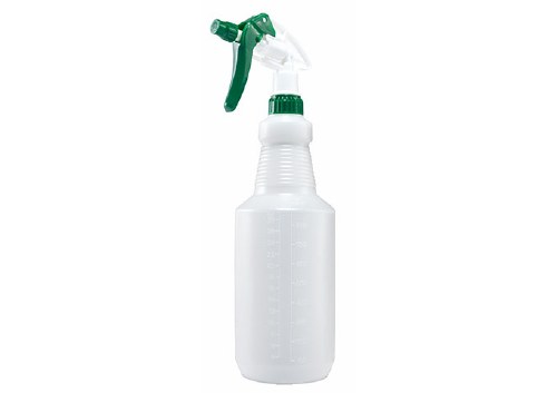 Winco PSR-9 Plastic Spray Bottle, Green Lid, 28 Oz