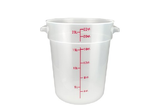 FOOD STORAGE,22QT ROUND,POLY