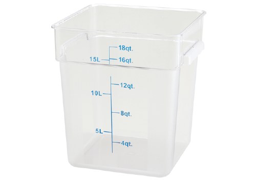 FOOD CONT. TRANS POLY 18 QT.