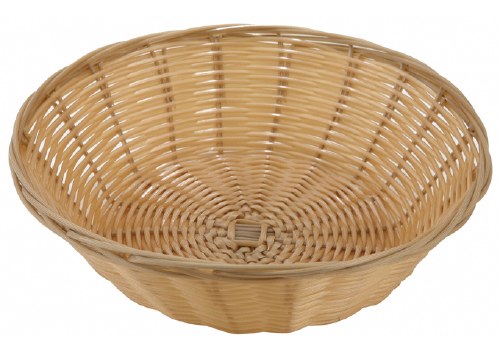 Winco PWBN-9R Polypropylene Woven Basket, Tan, 9" Diameter