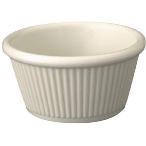 Winco RFM-1B Melamine Ramekin, Fluted, Bone, 12 Pc, 1.5 Oz