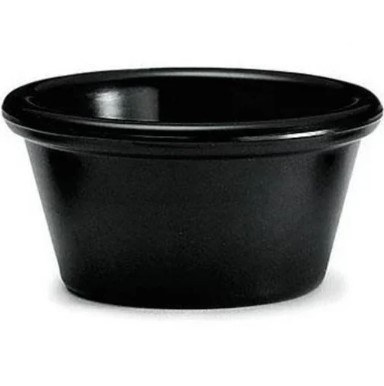 Winco RP-2K Melamine Ramekin, Smooth, Black, 12 Pc, 2 Oz