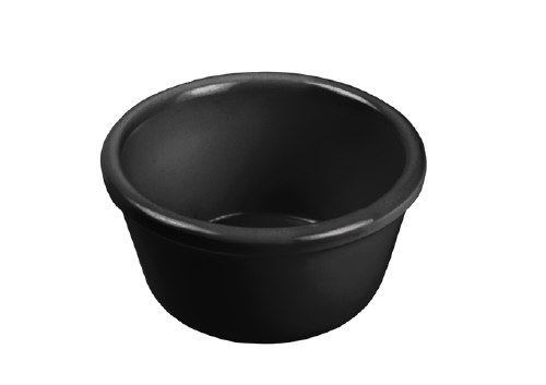 Winco RP-6K Melamine Ramekin, Smooth, Black, 12 Pc, 6 Oz