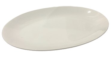 PLATE.WH POR OVAL 12"L,6/24
