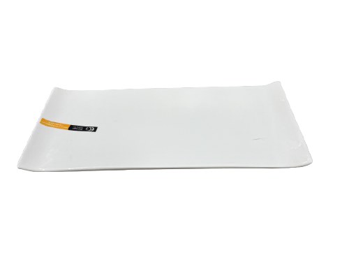 PLATE.WHITE POR,14"X6",2/8