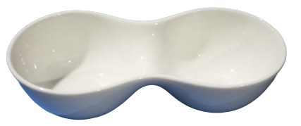 6" 2 COMPART SAUCE DISH,6/96