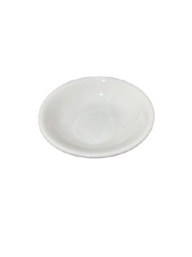 ECTC SB43004-3.5 Porcelain Round Sauce Dish with Edged Rim, Box of 15