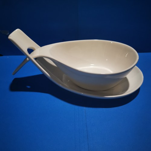 BOWL WH POR W/SAU SET,1/12