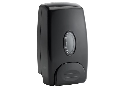 Winco SD-100K Plastic Manual Soap Dispenser, Black, 1 Liter