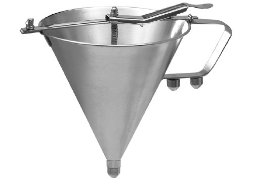 Winco SF-7 Stainless Steel Confectionery Funnel, 3 Nozzels, Spring Valve
