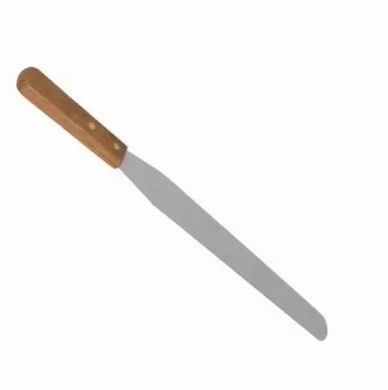 Thunder Group SLPSP014 Stainless Steel Icing Spatula, Wood Handle, 14" Blade