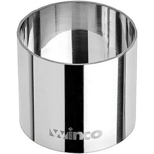 Winco SPM-21R Stainless Steel Round Pastry Mold, 2" Diameter X 1.75" Height