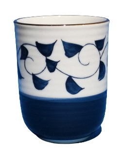 TEA CUP,8 OZ,W/BL LE,6/24