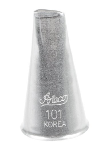 Ateco 101 Stainless Steel Piping Tip, Rose, Small Base Size, 0.28" Opening