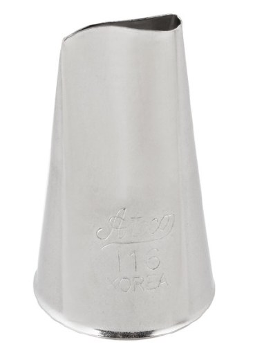Ateco 116 Stainless Steel Piping Tip, Rose, Medium Base Size, 0.6" Opening