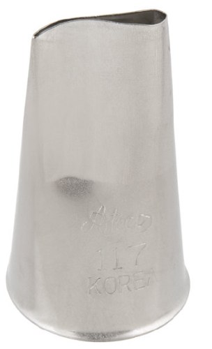 Ateco 117 Stainless Steel Piping Tip, Rose, Medium Base Size, 0.65" Opening