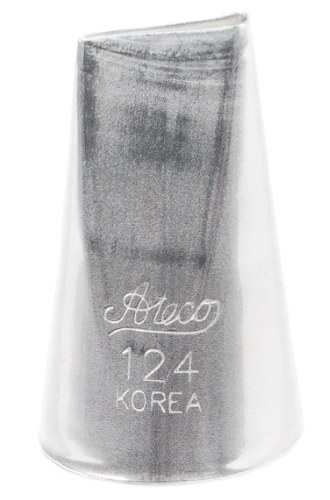 Ateco 124 Stainless Steel Piping Tip, Rose, Medium Base Size, 0.62" Opening