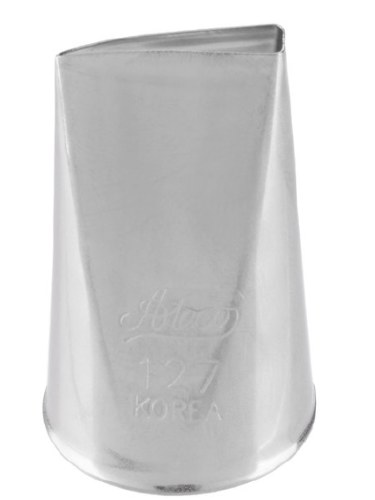 Ateco 127 Stainless Steel Piping Tip, Rose, Medium Base Size, 0.76" Opening