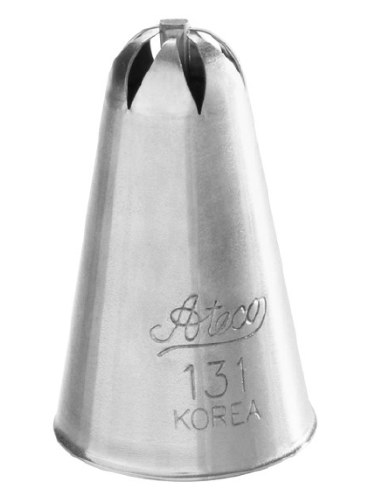 Ateco 131 Stainless Steel Piping Tip, Drop Flower, Small Base Size, 0.36" Opening