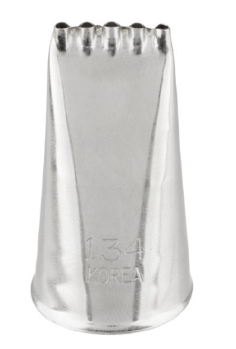 Ateco 134 Stainless Steel Piping Tip, 5-Hole, Medium Base Size, 0.58" Opening