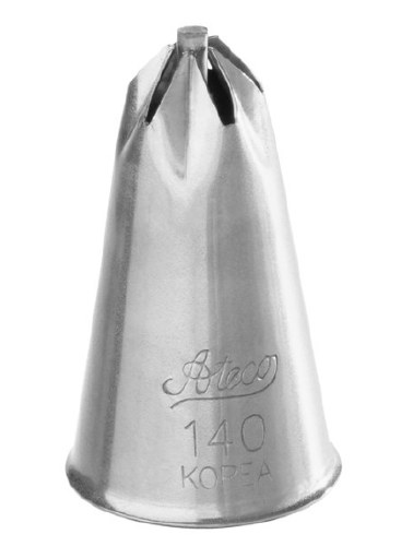 Ateco 140 Stainless Steel Piping Tip, Drop Flower, Small Base Size, 0.35" Opening