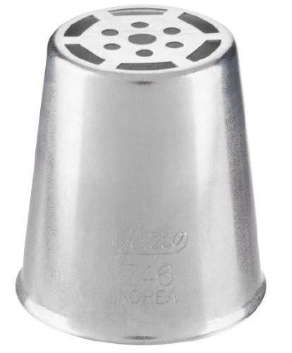 Ateco 246 Stainless Steel Piping Tip, Russian, Large Base Size, 0.85" Opening