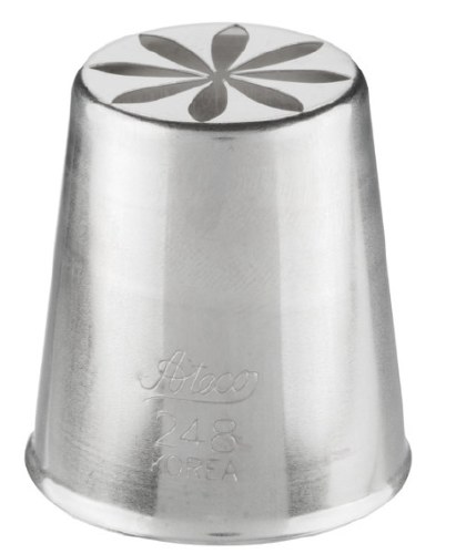 Ateco 248 Stainless Steel Piping Tip, Russian, Large Base Size, 0.95" Opening