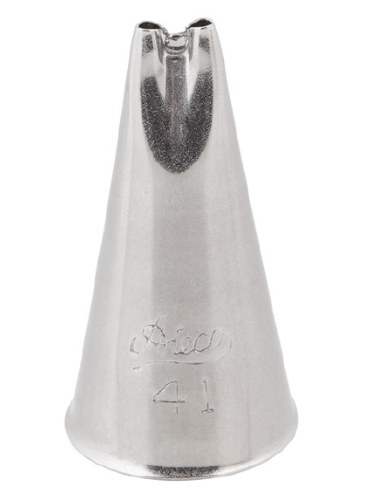 Ateco 41 Stainless Steel Piping Tip, 2-Hole, Small Base Size, 0.21" Opening