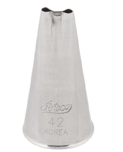 Ateco 42 Stainless Steel Piping Tip, 2-Hole, Small Base Size, 0.25" Opening