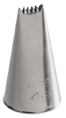 Ateco 46' Stainless Steel Piping Tip, Basketweave, Small Base Size, 0.31" Opening