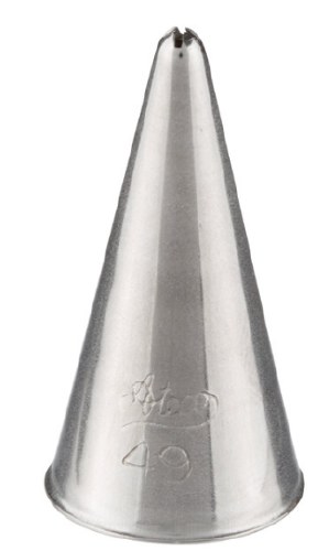 Ateco 49 Stainless Steel Piping Tip, Cross-Top, Small Base Size, 0.08" Opening