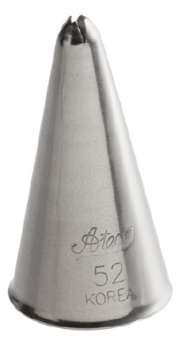 Ateco 52 Stainless Steel Piping Tip, Cross-Top, Small Base Size, 0.16" Opening