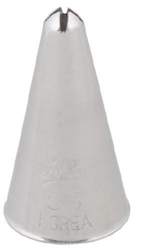 Ateco 53 Stainless Steel Piping Tip, Cross-Top, Small Base Size, 0.2" Opening