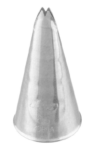 Ateco 66 Stainless Steel Piping Tip, Leaf, Small Base Size, 0.19" Opening